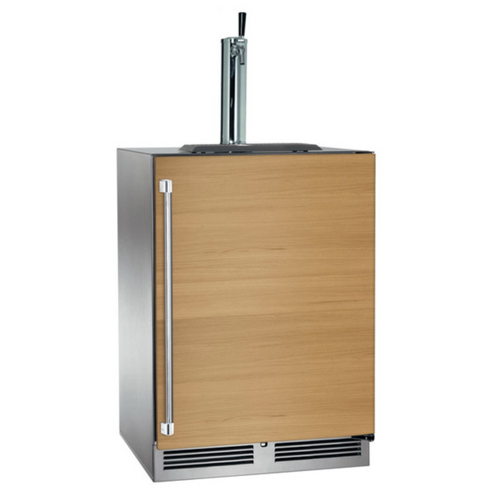 Perlick 24" Signature Series Indoor Kegerator Beverage Dispenser with Panel Ready Solid Door