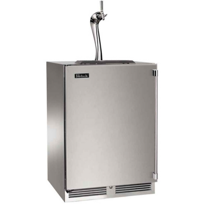 Perlick 24" Signature Series Indoor Adara Kegerator Beverage Dispenser with Stainless Steel Solid Door