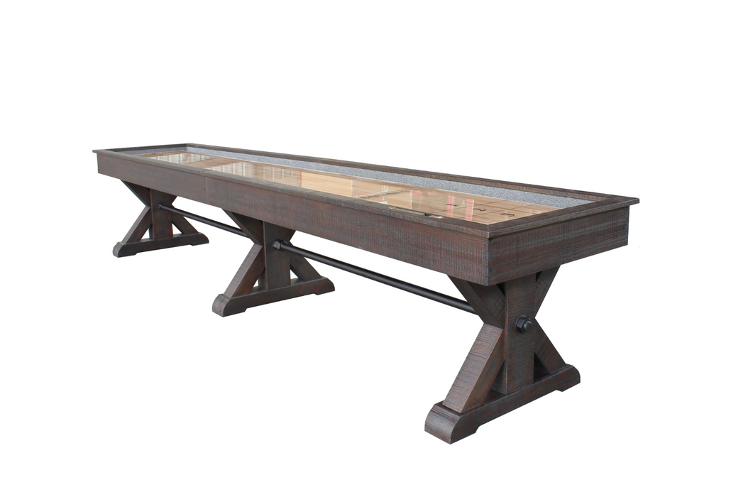 Plank & Hide Otis Shuffleboard Table 14' Smokehouse Fir